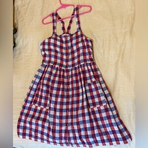 Cat & Jack Red and Blue Checkered Kids Dress